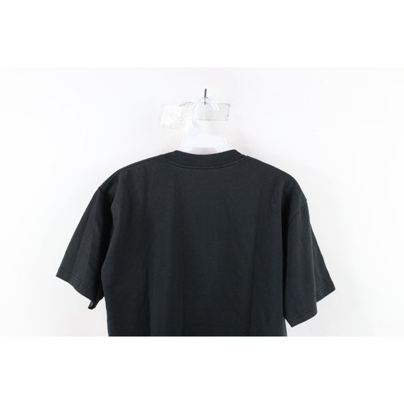 Vintage 90s Streetwear Mens Size Medium Faded Blank Short Sleeve T-Shirt Black - Picture 6 of 7
